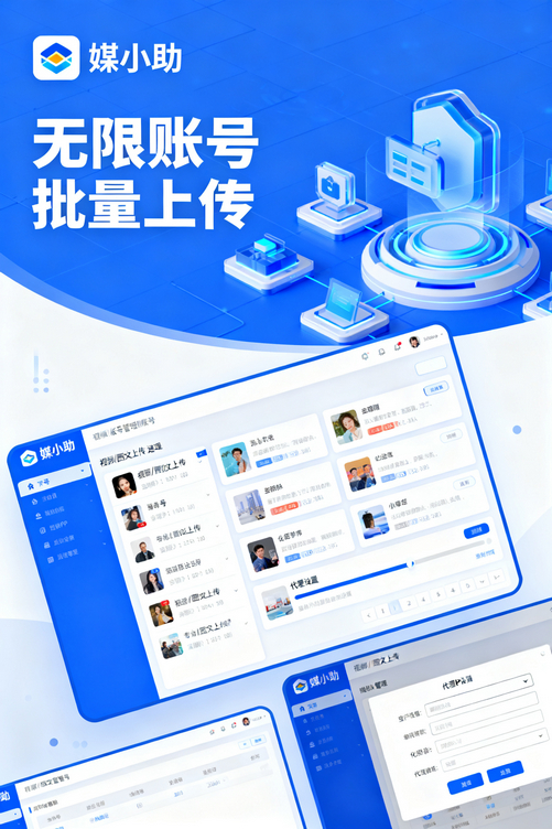 我靠媒小助微博发布软件,一个人管理10个微博账号轻轻松松